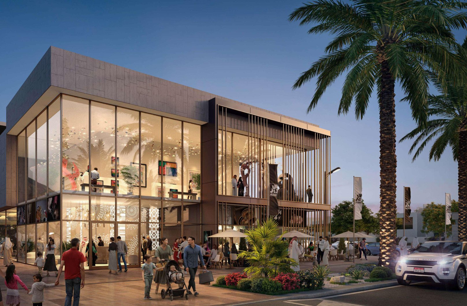 Saadiyat Reserve The Dunes villa exteriors Abu Dhabi with contemporary architecture and landscaped surroundings