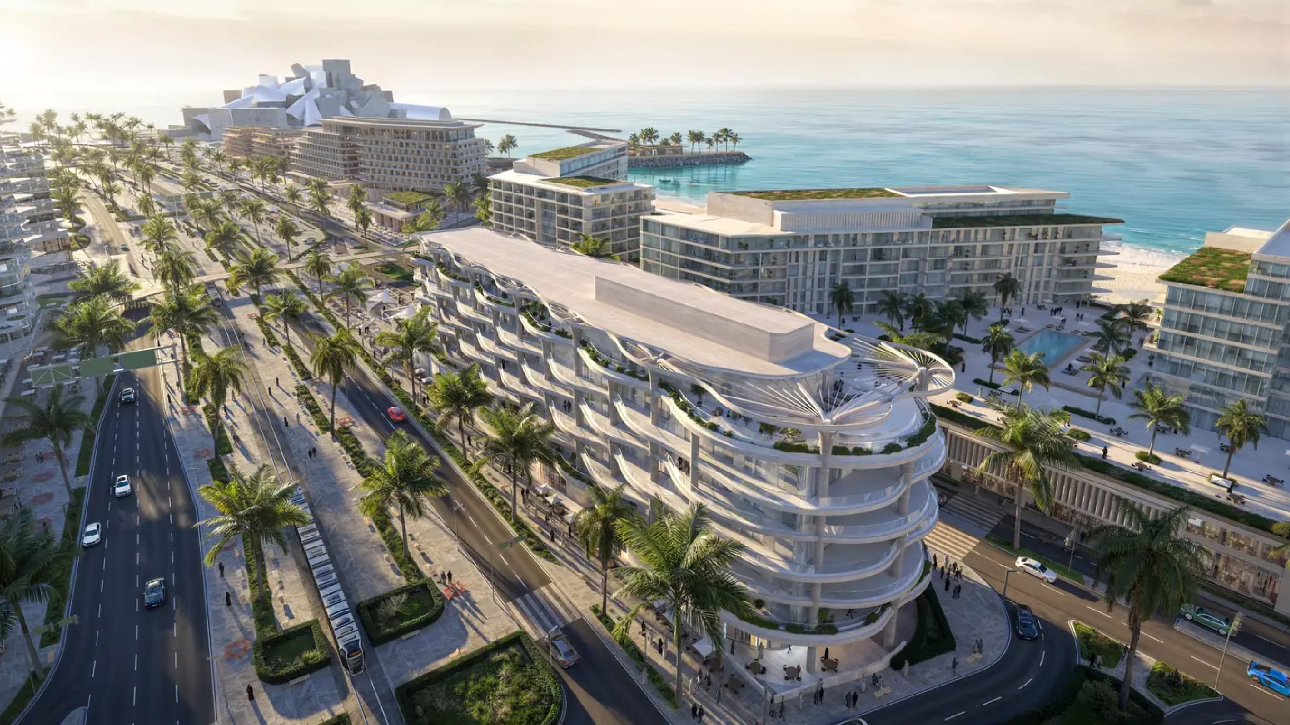 Mamsha Palm Saadiyat Island virtual walkthrough showcasing modern interiors, beach lifestyle, and premium community design.